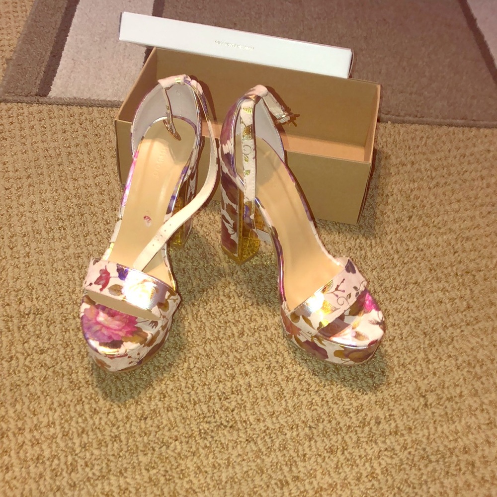 Flowery high heels